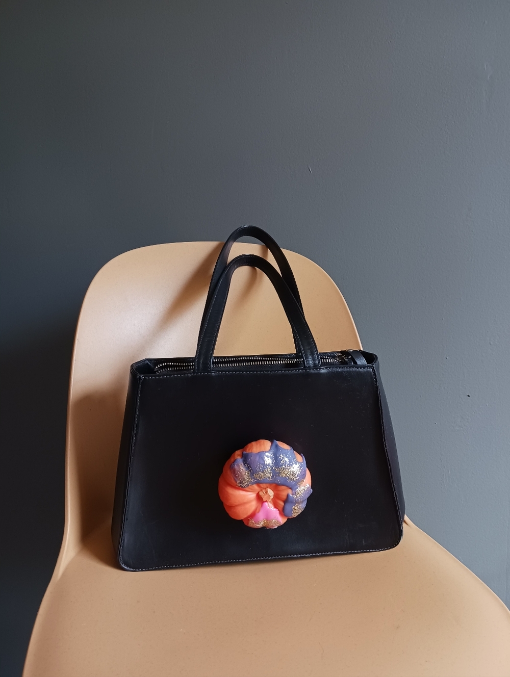 Puppets and Puppets Black Shoulder Bag